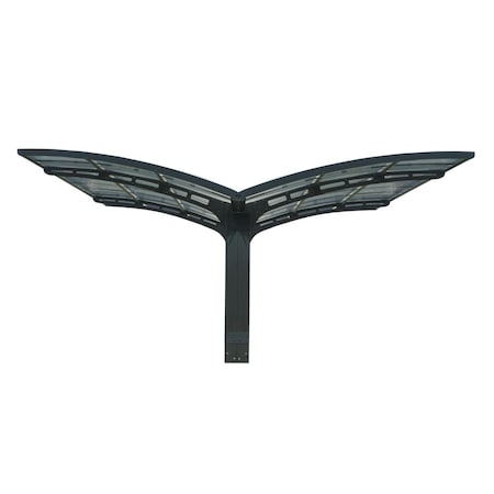 Palram - Canopia  Arizona Double Wave Wings Carport - Gray - 19 x 16 x 9 in. HG9101